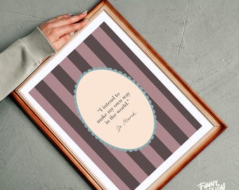 Jo March Little Women Vintage Style Nursery Print, Bookish Home Decor, Feminist Girl Nursery Wall Art