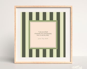 Little Women Louisa May Alcott Quote Wall Art, Nursery Print, Digital Download