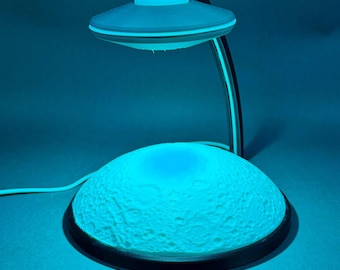 3D UFO Moon Lamp LED 16 Colors Dimmable with Remote Control | Original Christmas Birthday Gift | Space Room Decoration