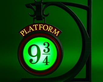 Harry Potter Lamp Platform Nine and Three-Quarters LED RGB Colors Gryffindor Slytherin Hufflepuff Ravenclaw