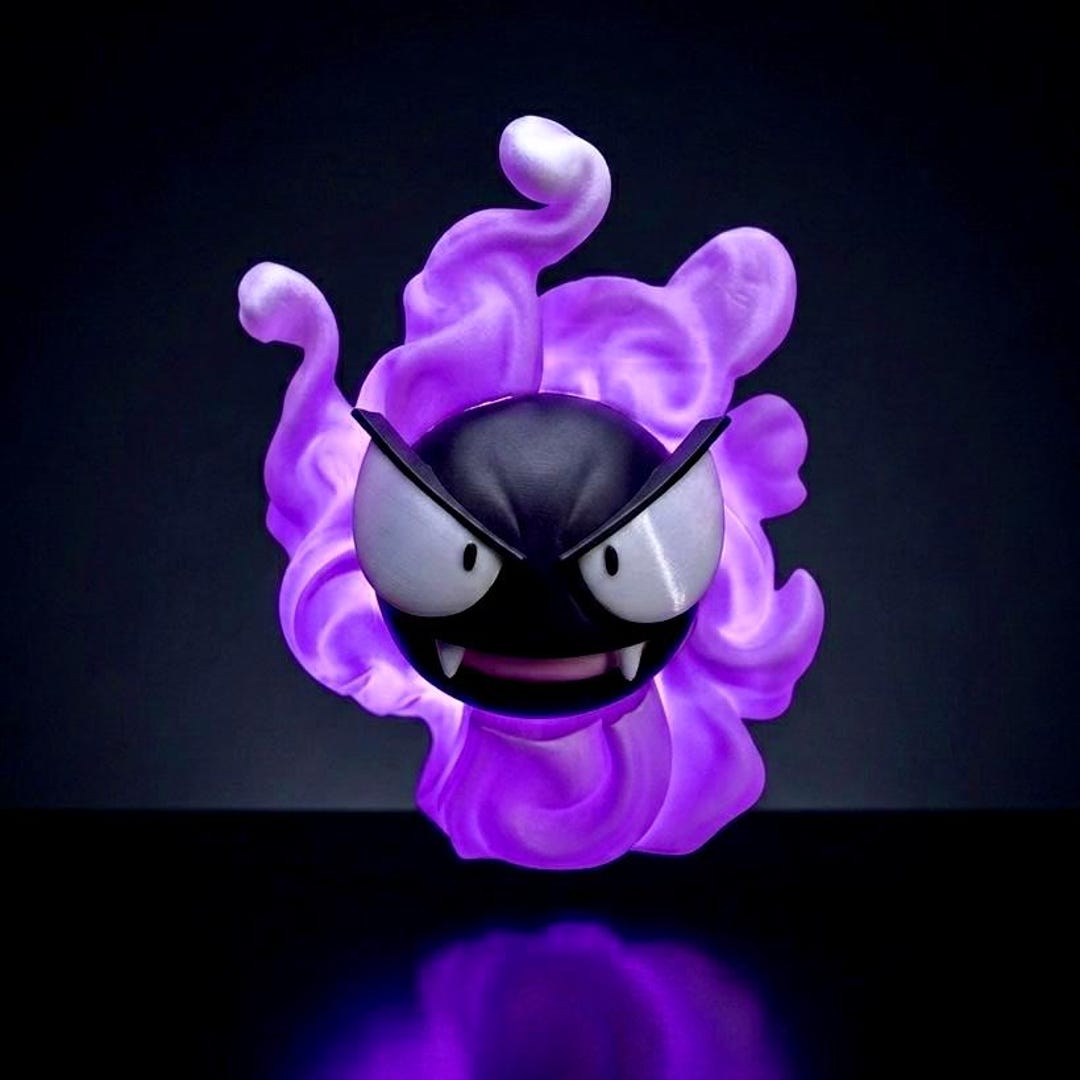 Ghost Lamp 3D Printed, RGB LED Night Light 16 Colors With Remote