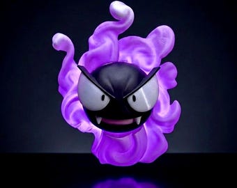 Ghost 3D Printed Lamp | RGB LED Night Light 16 Colors with Remote | Spooky Gaming Desk Decor | Handmade 18cm Ghost Light Gift
