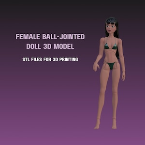 Female Ball-Jointed Doll (BJD) 30cm STL Files for 3D Printing