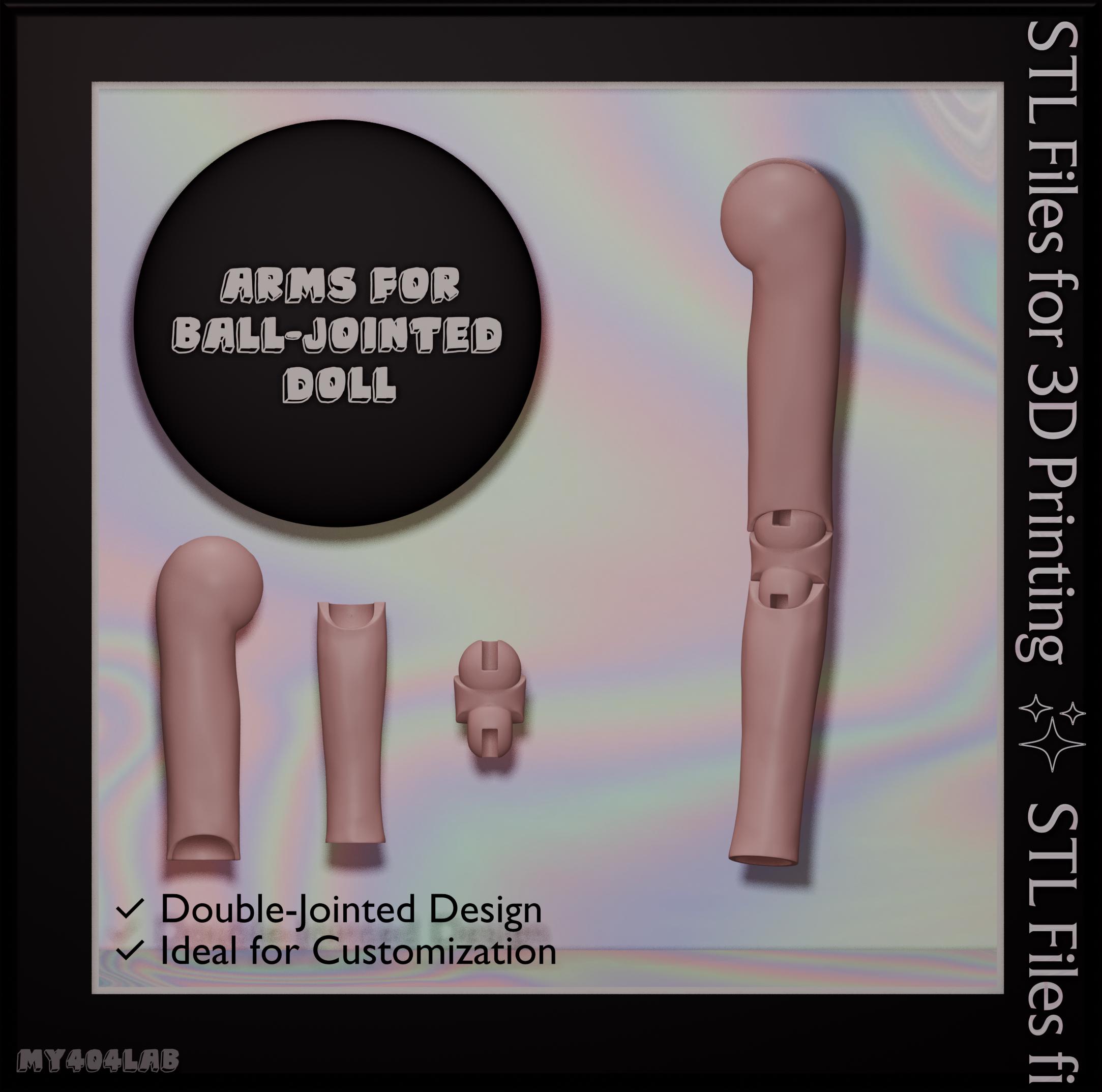 Double-jointed Arms for Ball-jointed Doll (BJD) STL Files for 3D Printing - Etsy Double-jointed Arms for Ball-jointed Doll (BJD) STL Files for 3D Printing - Etsy