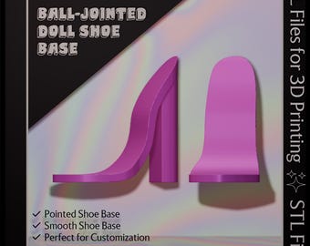 Base de zapato para muñeca articulada (BJD) Archivos STL para impresión 3D