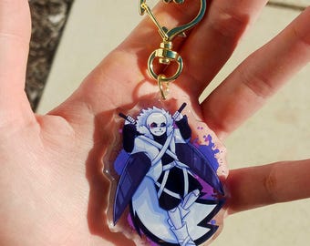 Cross!Sans - Epoxy Schlüsselanhänger und Sticker Set!