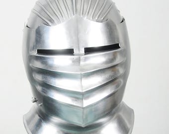Maximilian-Ritterhelm, mittelalterlicher Stahlhelm, gotische LARP-Rüstung des 16. Jahrhunderts