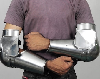 Men's Knight Arm Armor Set: Medieval Steel Full, LARP, Cosplay Costume Plate Armour