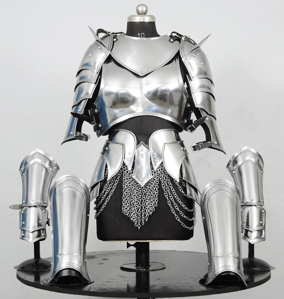 Women's Knight Cuirass Steel Medieval Armor Set – LARP, Cosplay Costume Breastplate platearmor outfit