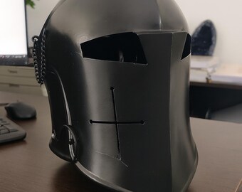 Middeleeuwse barbutehelm met vizier | Handgemaakte stalen ridderpantserhelm | LARP, cosplay en historische uitrusting