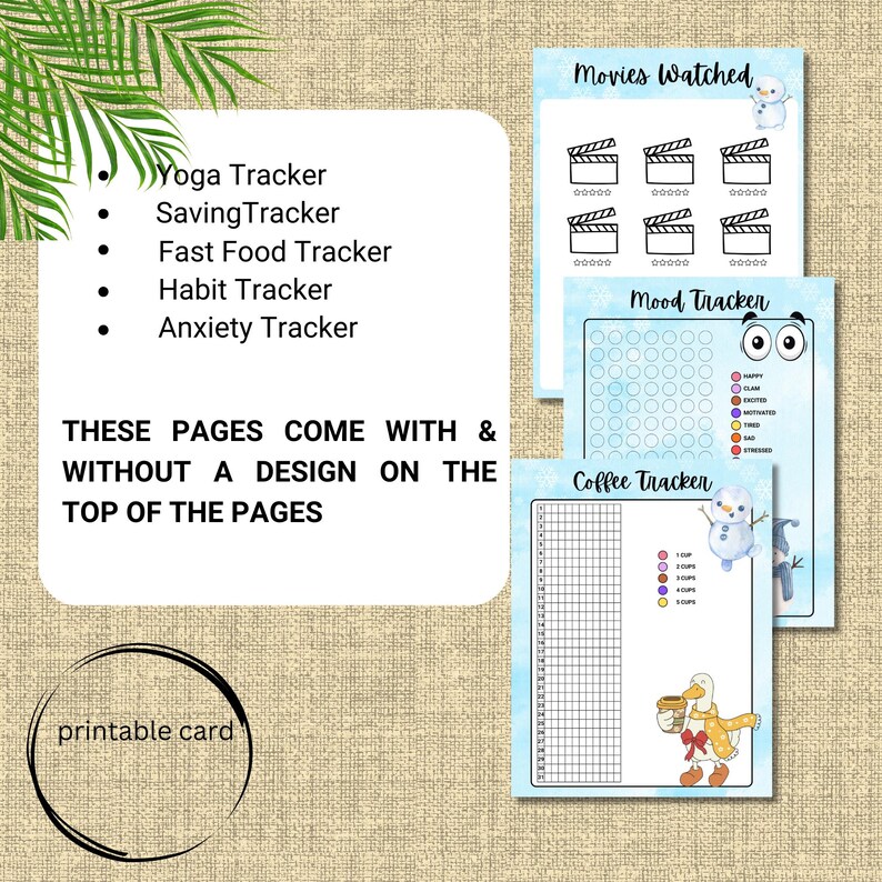 Winter Theme Printable Journal Bundle | December Planner (PDF) - Etsy
