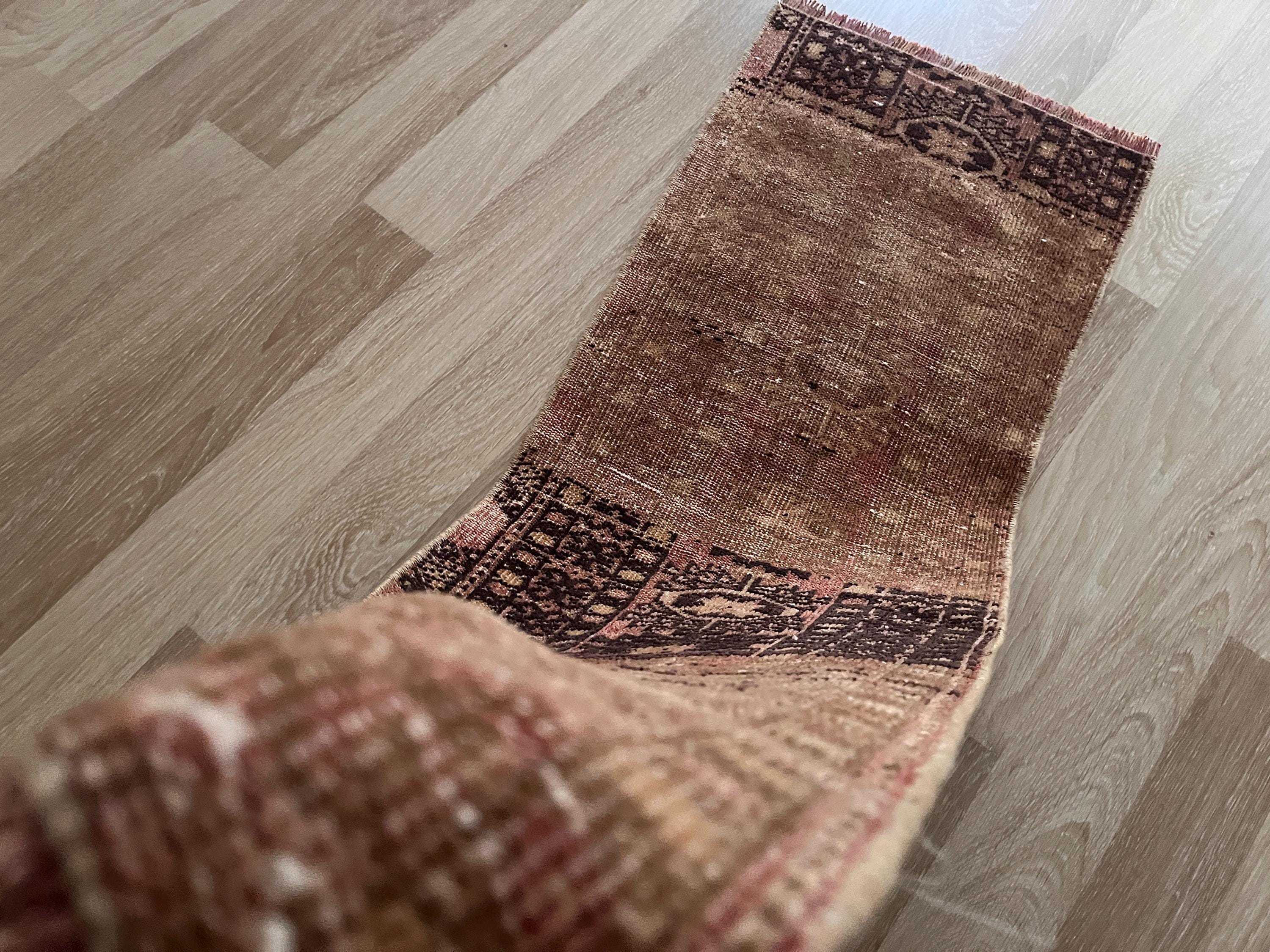 2 X 4 Vintage Rug, 1x4 Small Rug, Turkish Rug, Geometric Oushak