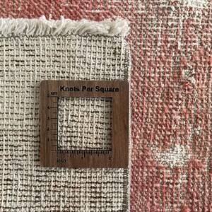 Gedempt tapijt 2 x 3, decoratief tapijt, klein vintage tapijt, Turks tapijt bleek, deurmattapijt, Oushak-tapijt, wollen tapijt, handgemaakt tapijt, vervaagd tapijt afbeelding 10