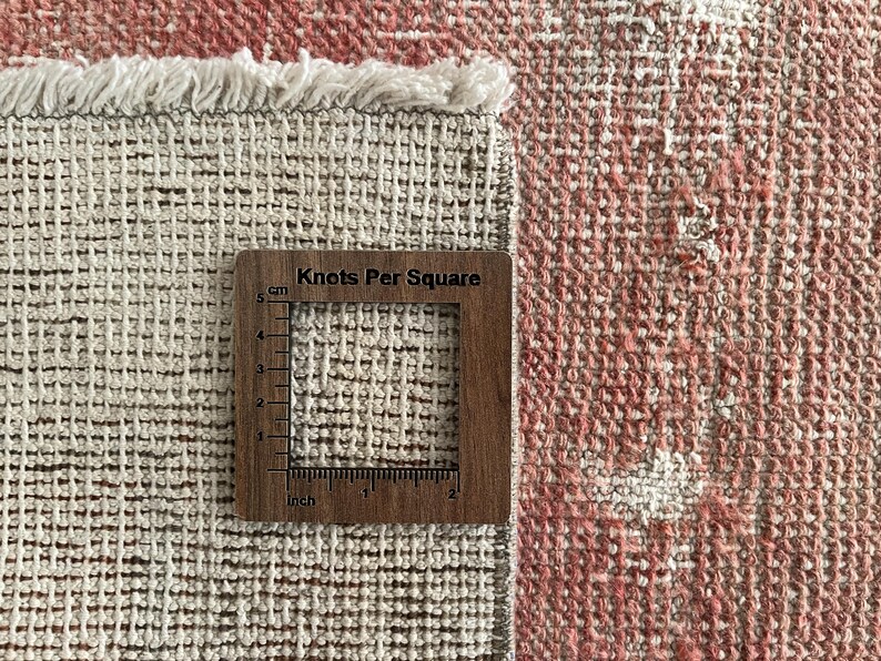 Gedempt tapijt 2 x 3, decoratief tapijt, klein vintage tapijt, Turks tapijt bleek, deurmattapijt, Oushak-tapijt, wollen tapijt, handgemaakt tapijt, vervaagd tapijt afbeelding 10