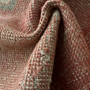 Gedempt tapijt 2 x 3, decoratief tapijt, klein vintage tapijt, Turks tapijt bleek, deurmattapijt, Oushak-tapijt, wollen tapijt, handgemaakt tapijt, vervaagd tapijt afbeelding 15