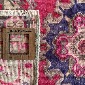 Anatolian rug small, Turkish rug 2x3, Wool rug, Hand knotted rug, Vintage rug, Antique rug, Geometric rug, Woven rug, Low pile rug, Mini rug image 8