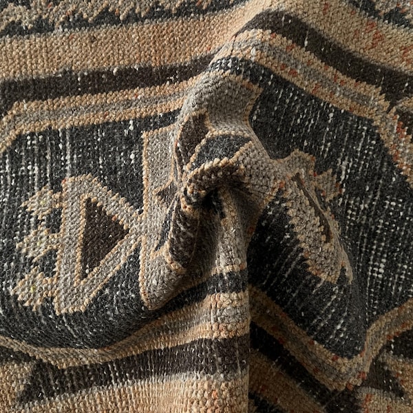 Geometric rug 2x3, Small rug, Turkish rug, Vintage rug, Handmade rug, Woven rug, Mini rug, Door mat rug, Oushak rug, Bathroom rug, Boho rug