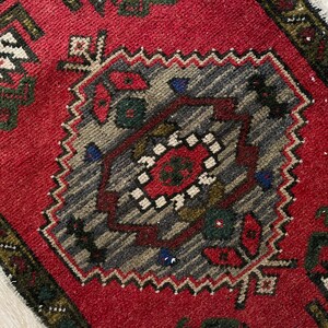 2x3 tribal rug, Turkish small rug, Wool rug, Vintage rug, Mini rug, Door mat rug, Ethnic rug, Decorative rug, Tiny rug, Hand knotted rug image 5