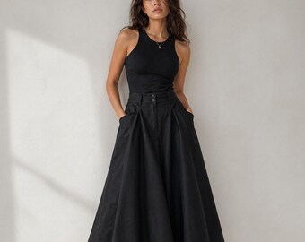 Calças Scully Gaucho Femininas 4 Pretas Estilo Western Dark Academia Calças Pantacourt EUA