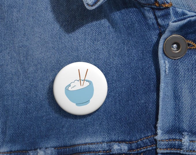 Rice Bowl Enamel Pin | Rice Enamel Pin, Rice Lover Gift, Cute Rice Pin ...