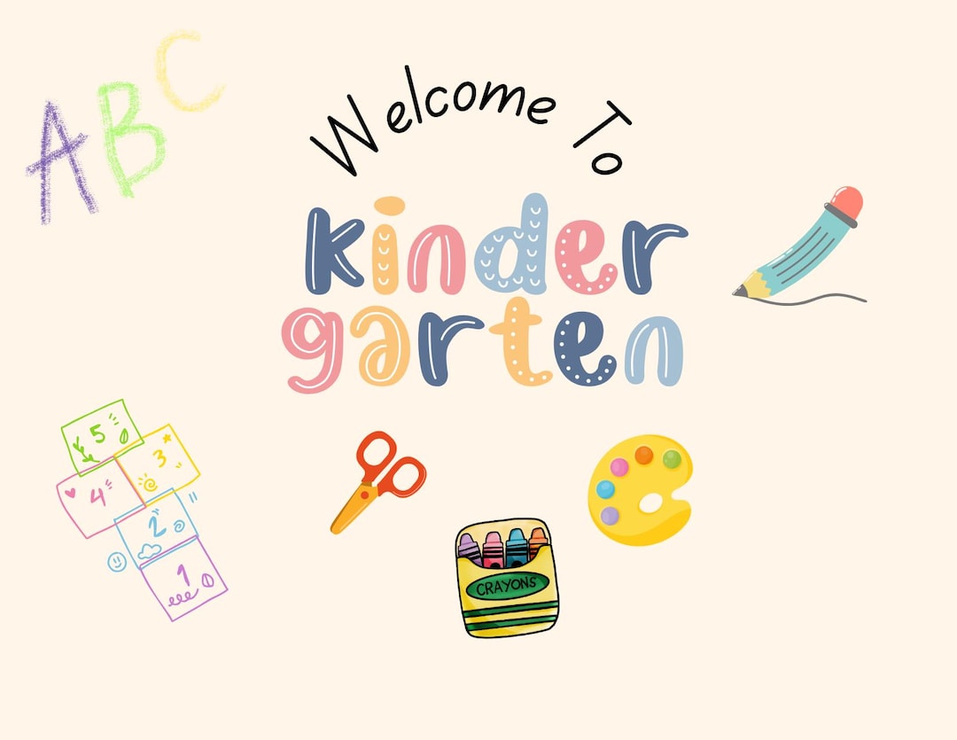 Welcome to Kindergarten Poster - Etsy