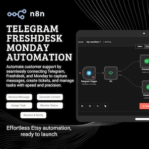 Telegram Support Automation – Freshdesk Ticketing & Monday.com Integration