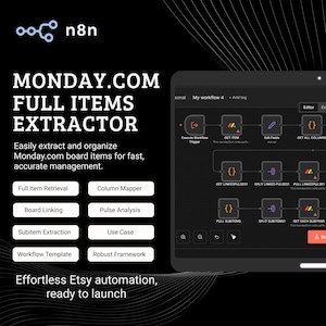 Monday.com Item Export – JSON Data Automation Workflow (n8n)