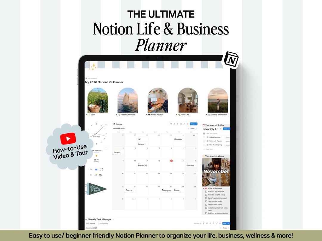 2026 Notion Life Planner Template | Ultimate Digital Planning System ...