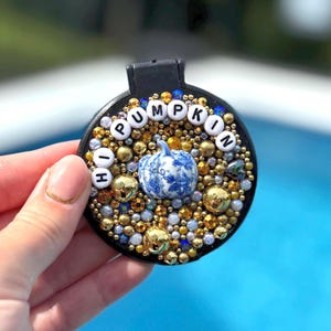 Hi Pumpkin bedazzled compacte spiegel