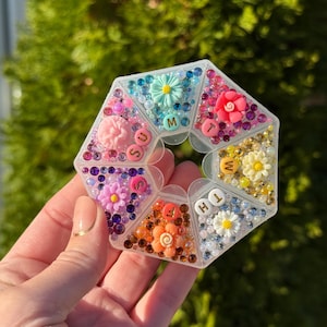 7 Day / Weekly Rainbow Bedazzled Pill Organizer