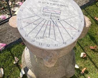 Custom Sundial Template for Any City – Personalized Garden Sundial Plan – Printable SVG / PDF – DIY Sundial Design for Your Location