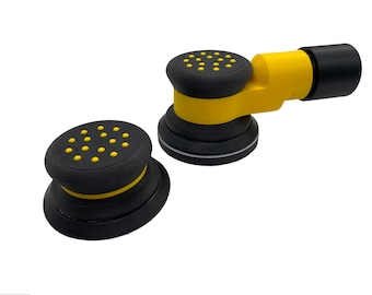 Blocco abrasivo – Con cuscinetti compatibili per levigatrice orbitale DeWalt da 5” (8 fori, cuscinetto in schiuma extra)