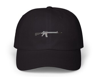 Gorra bordada con diseño de rifle M-16, fabricada en Estados Unidos. Gorra militar, gorra del ejército, regalo para veteranos, gorra táctica de béisbol, gorra de camuflaje.
