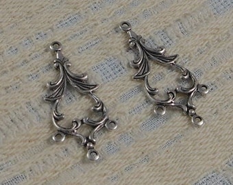 SC5590 8 Hope Spacer Bead Antique Silver Tone 2 Sided