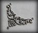 Oxidized Sterling Silver Stamping Floral Openwork 3 Ring Connector B935-VJS F-A346-1 