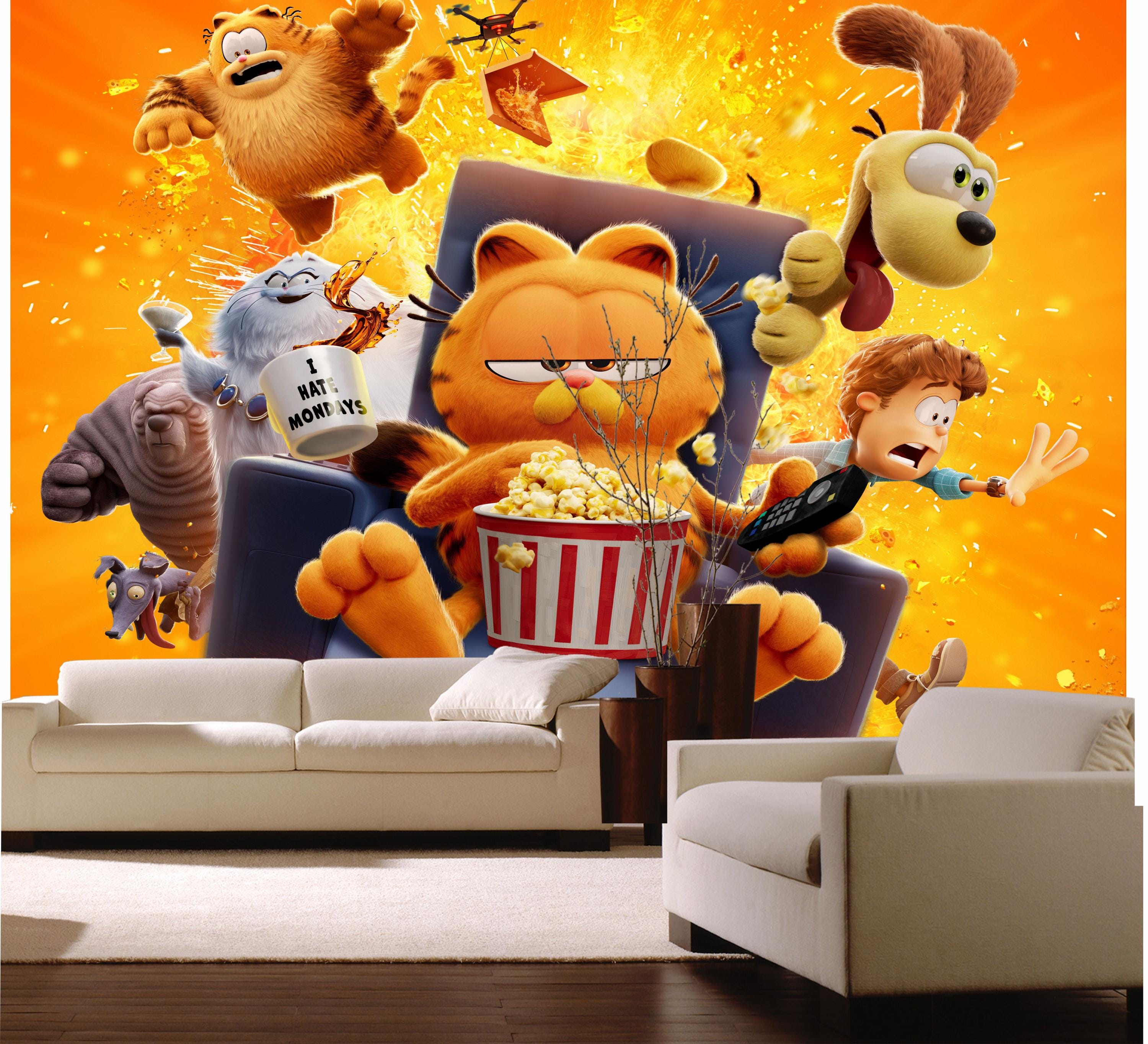 Garfield Wallpaper - Peel & Stick Cartoon Wall Decor - Etsy