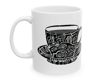 Tea Haiku Ceramic Mug, (11oz, 15oz)