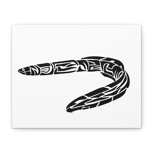 Eel Print on Canvas