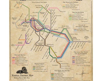 Narnia Subway Map Print