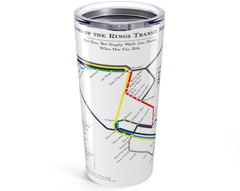 Lord of the Rings Subway Map Travel Cup