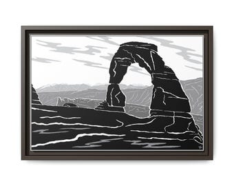 Delicate Arch Drawing on Canvas