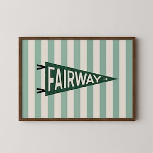 Vintage Golf Art Print: Fairway Poster, Retro Wall Decor (Digital Download)
