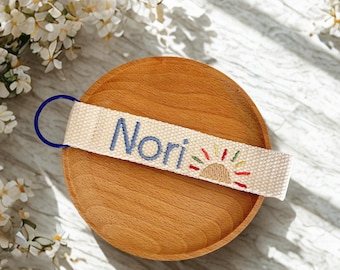 Custom Embroidered Emergency Contact Tag • Kids’ Travel & School Label • Safety Keychain