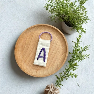 Embroidery Name Tag | Embroidery One letter Tag | Personalized Name Label | Kids Name Tag | Backpack Tag | Name Key Chain | Lunch Bag Tag