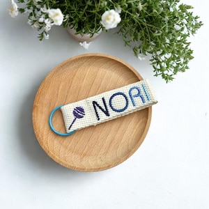 Embroidered Name Tag with Image | Embroidery Name Tag | Kids Name Tag | Backpack Tag | Name Key Chain | Lunch Bag Tag
