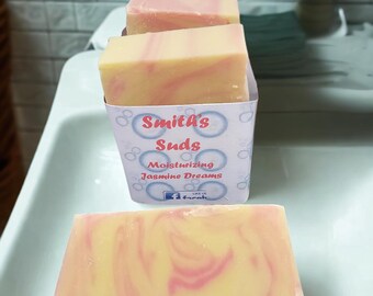 Moisturizing Cold Process Soap | Olive, Avocado, Shea & Jojoba Oils | Handmade Hydrating Bar for Dry or Sensitive Skin