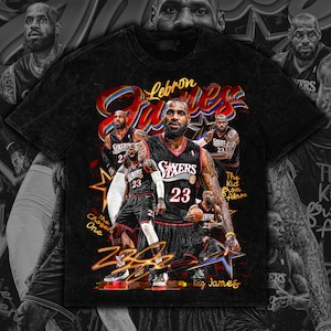 LeBron James Bootleg Tee Design Set | 16x20 PNGs + Halftone | Retro Basketball Streetwear Digital Download