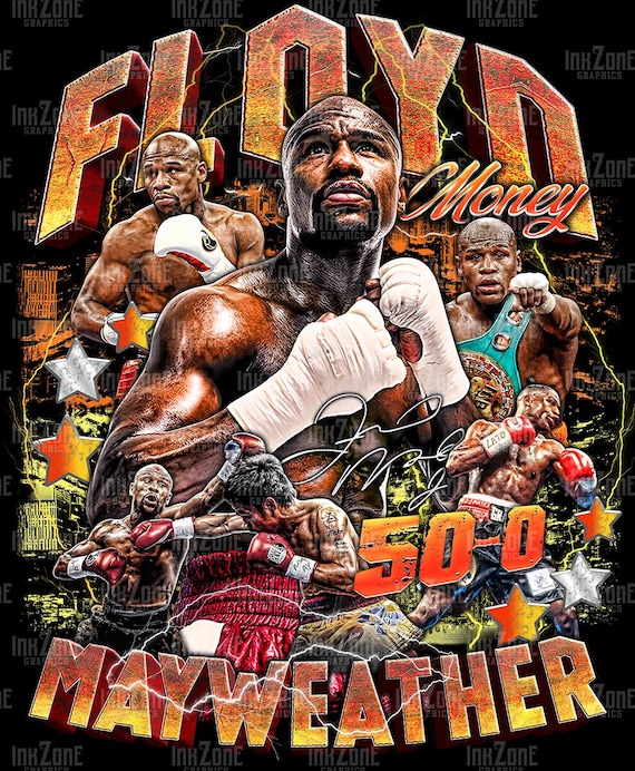 Floyd Mayweather Retro Boxing Design | 14x17 PNG | Vintage Sports