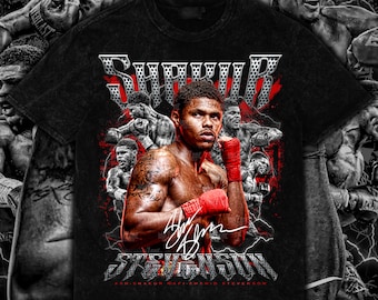 Shakur Stevenson Custom Design Tee | Front Design Only 16x20in PNG Digital Download with Halftone | Vintage Retro Style | Ready to Print