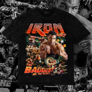 Mike Tyson Custom Design Tee | Retro Vintage Boxing Artwork | 14x17 inches PNG Digital Download | Front Design with Halftone | 300 DPI